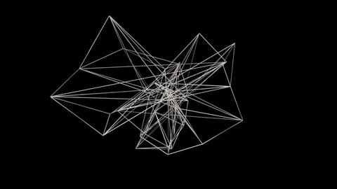 Wireframe fractal element Stockillustratie