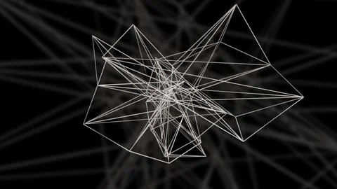 Wireframe fractal element Stockillustratie