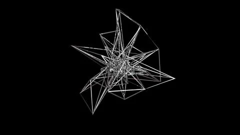 Wireframe fractal element Stockillustratie