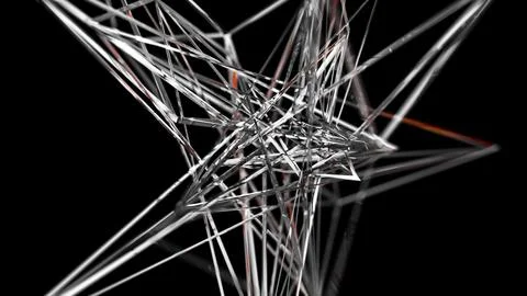Wireframe fractal element Stockillustratie