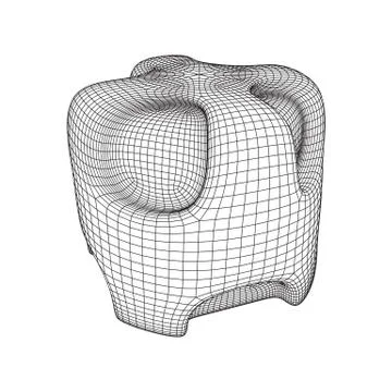 Wireframe futuristic case Illustrazione stock