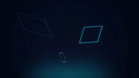 Wireframe geometric shapes seamless loop motion background Stock Footage 344926507