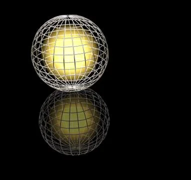 Wireframe globe Stock Illustration