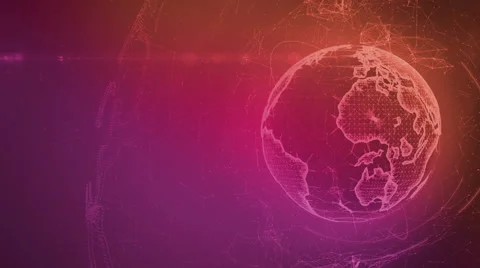 Wireframe Globe. loops seamlessly. Plexus Abstract Background, Slow Rotating Stock Footage 62272388