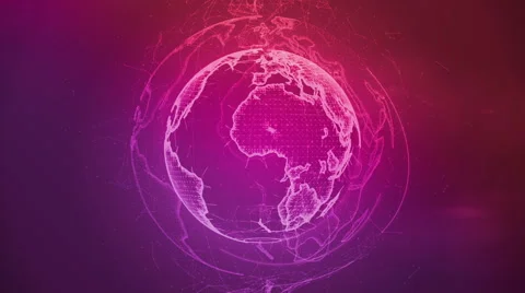 Wireframe Globe. loops seamlessly. Plexus Abstract Background, Slow Rotating Stock Footage 62272539