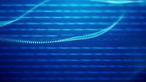 Wireframe grid lines pattern rippling motion Video stock 278416534