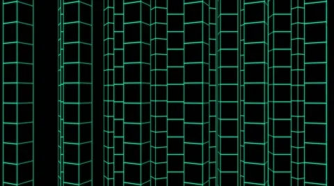 WireFrame Grid VJ Loop 11 Stock Footage 40717092