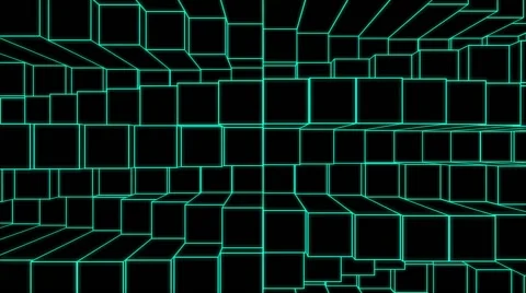 WireFrame Grid VJ Loop 16 Video stock 40717038