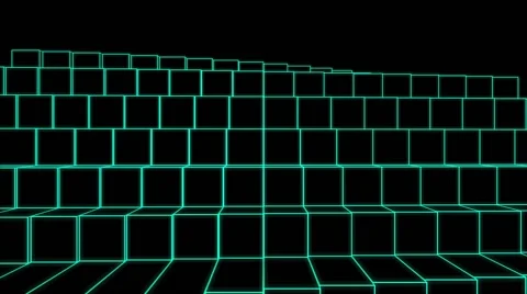 WireFrame Grid VJ Loop 19 Stock Footage 40717013