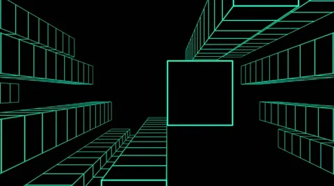 WireFrame Grid VJ Loop 6 Video stock 40717313