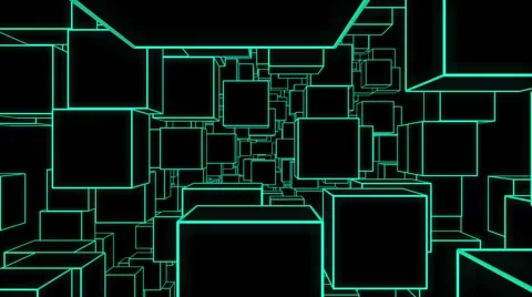 WireFrame Grid VJ Loop 9 Stock Footage 40717137