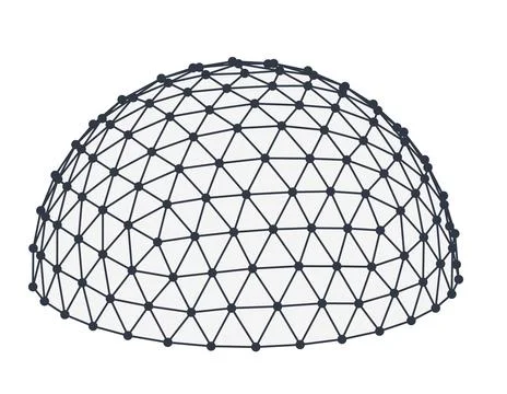 Wireframe hemisphere globe isolated on white background. 3d cell network. Stock Illustration