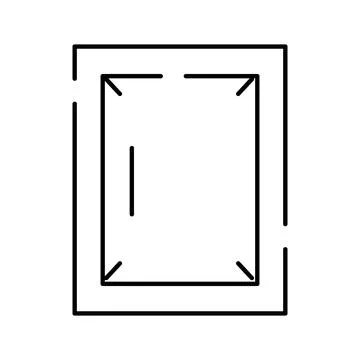 Wireframe icon indicating content scaling within frame 스톡 일러스트