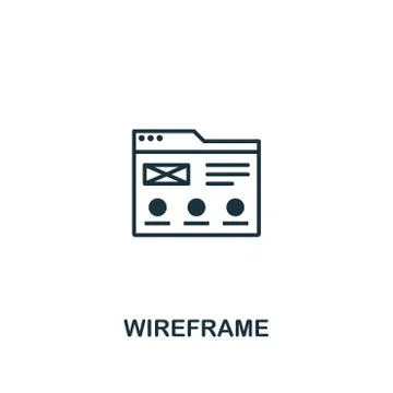 Wireframe icon. Premium style design from design ui and ux icon collection Illustrazione stock