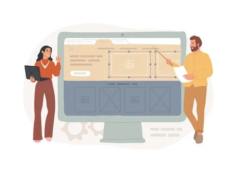 Wireframe isolated concept vector illustration. Stock Illustration