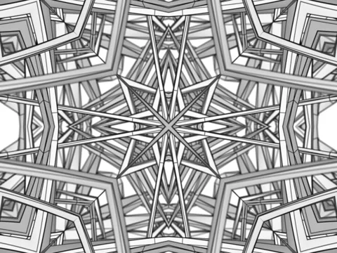 Wireframe Kaleidoscope 01 480p Stock Footage 43302247