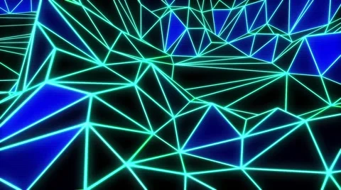 Wireframe Landscape aerial view Stock-Footage 64753608