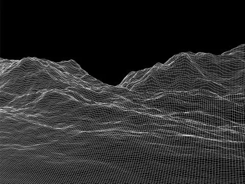Wireframe landscape background. 스톡 일러스트