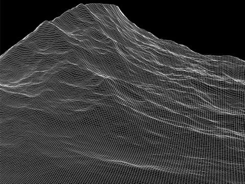 Wireframe landscape background. Stock Illustration