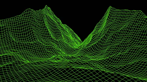 Wireframe Landscape Stock Footage 40340425