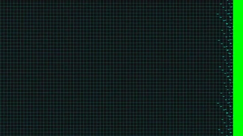 Wireframe Landscape Generation With Binary Code And Glitch Patterns Green Screen Stock Footage 340867772