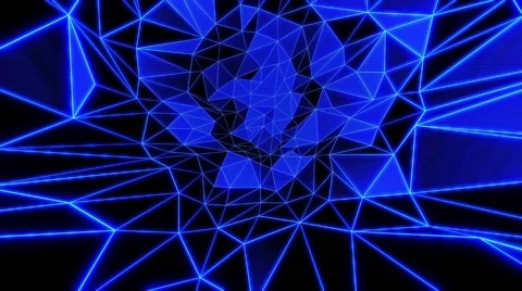 Wireframe Landscape Travel Upside Down Planet Stock-Footage 64764239