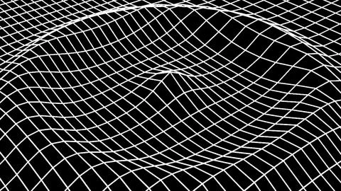 Wireframe landscape waves 스톡 일러스트