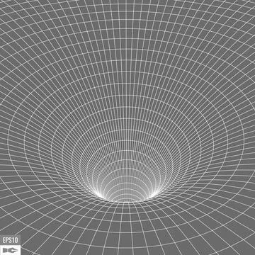 Wireframe landscape on white background. Abstract geometric vector technology Illustrazione stock