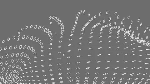 Wireframe landscape on white background. Abstract geometric vector technology Stock Illustration