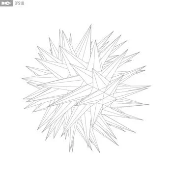 Wireframe landscape on white background. Abstract geometric vector technology Illustrazione stock