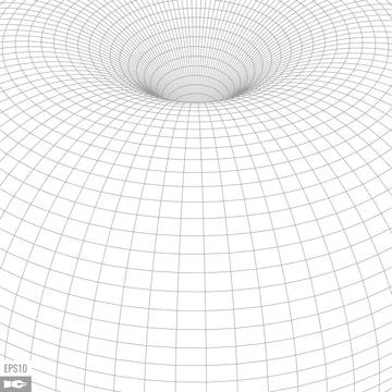 Wireframe landscape on white background. Abstract geometric vector technology Illustrazione stock