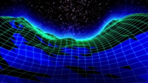 Wireframe Landscapes Stock Footage 64791592