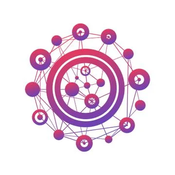 Wireframe lines and circles. Vector illustration sphere with lines. Abstract Stock Illustration