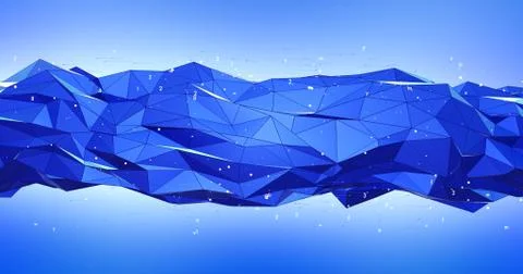 Wireframe Mesh Abstract Background Image Stock Illustration