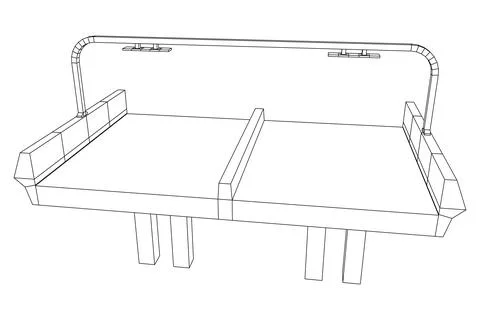 Wireframe Mesh Bridge Highway. Vector Illustration. Ilustração Stock