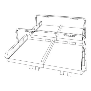 Wireframe Mesh Bridge Highway. Vector Illustration. Stock Illustration