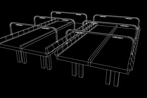 Wireframe Mesh Bridge Highway. Vector Illustration. Stock Illustration