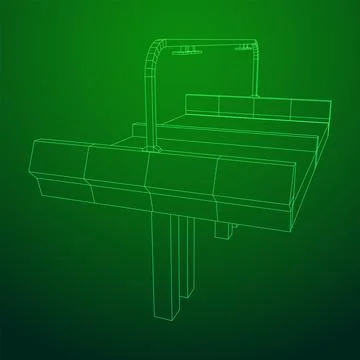 Wireframe Mesh Bridge Highway. Vector Illustration. イラスト素材