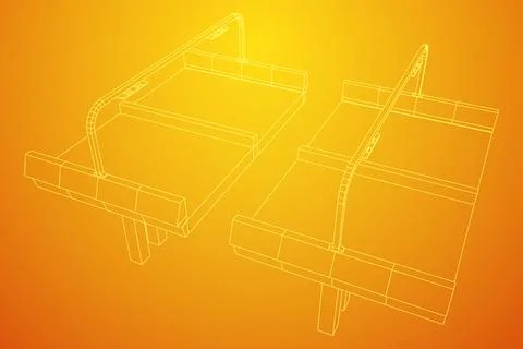 Wireframe Mesh Bridge Highway. Vector Illustration. Stock Illustration