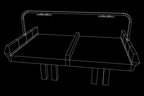 Wireframe Mesh Bridge Highway. Vector Illustration. イラスト素材
