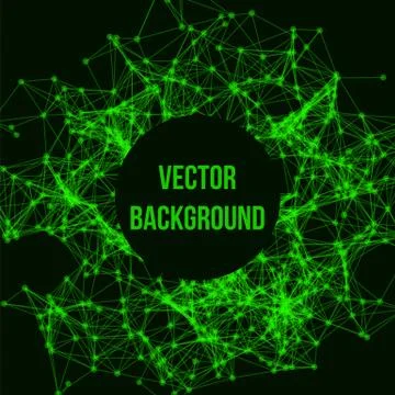Wireframe mesh dot and lines background Illustrazione stock