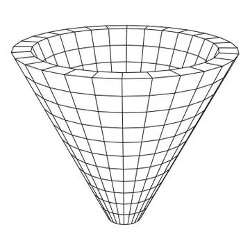 Wireframe Mesh Funnel Stock Illustration