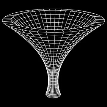 Wireframe Mesh Funnel Stock Illustration