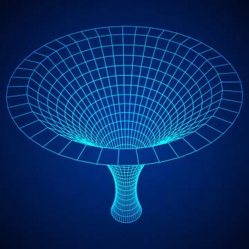 Wireframe Mesh Funnel Stock Illustration