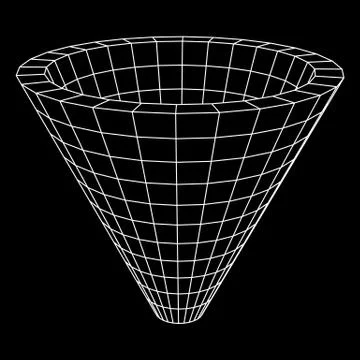 Wireframe Mesh Funnel Stock Illustration