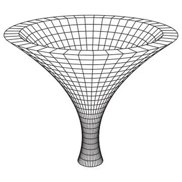Wireframe Mesh Funnel Stock Illustration