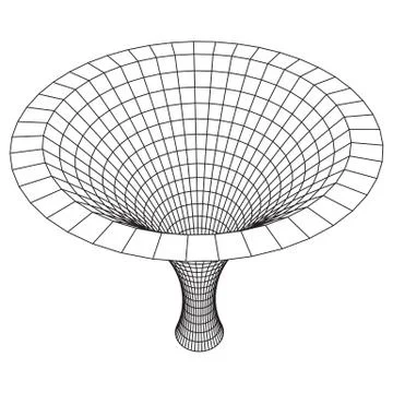 Wireframe Mesh Funnel Stock Illustration