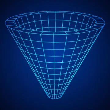 Wireframe Mesh Funnel Stock Illustration