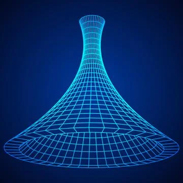Wireframe Mesh Funnel Stock Illustration