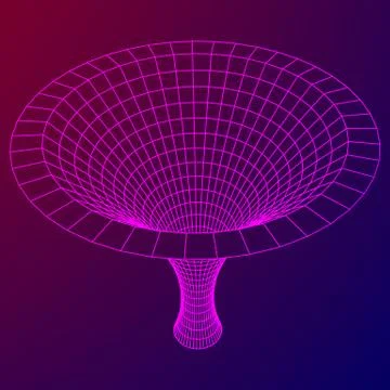 Wireframe Mesh Funnel Stock Illustration